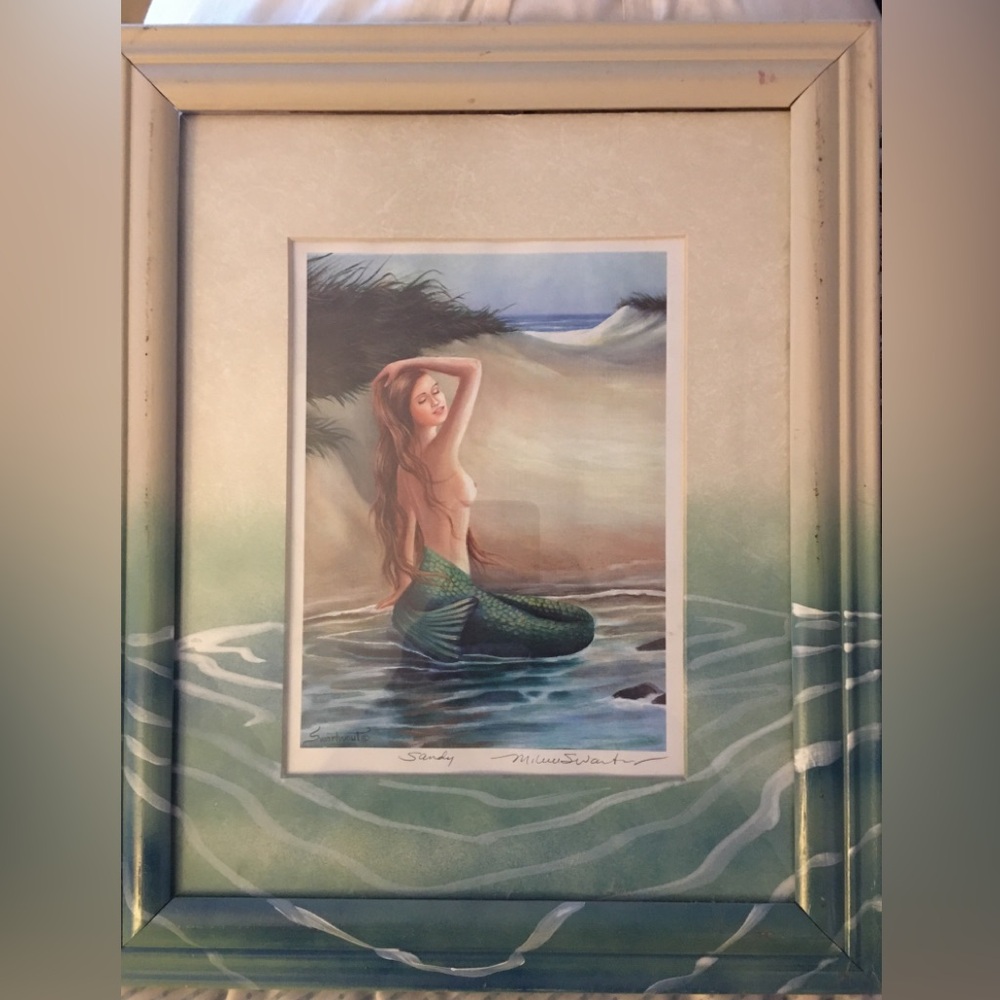Artist signed Framed Mermaid Print
